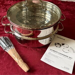 NuWave Precision Induction Ultimate Cookware Set Stainless Steel NIB